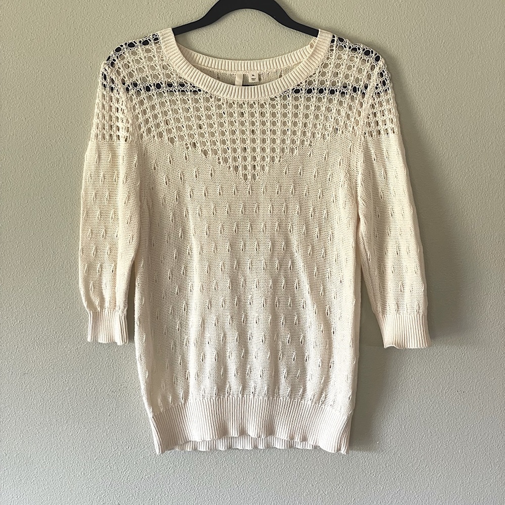 NWOT! Frenchi Off-White Lightweight Sweater. Size XL.